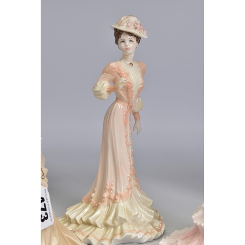 473 - FIVE LIMITED EDITION COALPORT FIGURES FROM LA BELLE EPOQUE, 'Helena Riding in Hyde Park' No.1180/125... 