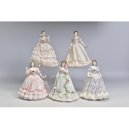 475 - FIVE ROYAL WORCESTER LIMITED EDITION FIGURES FROM THE VICTORIAN ERA, comprising 'Queen of Hearts' No... 