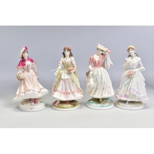 476 - FOUR ROYAL WORCESTER LIMITED EDITION FIGURES FROM FESTIVE COUNTRY DAYS COLLECTION, comprising 'The Q... 