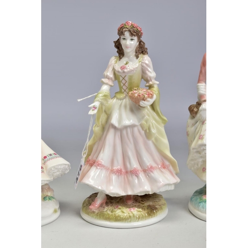 476 - FOUR ROYAL WORCESTER LIMITED EDITION FIGURES FROM FESTIVE COUNTRY DAYS COLLECTION, comprising 'The Q... 