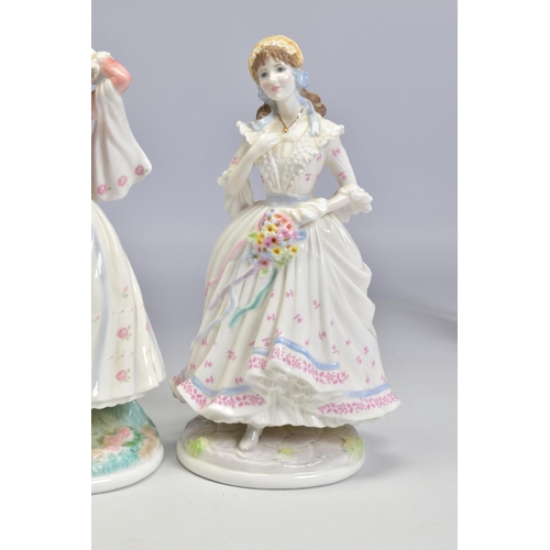 476 - FOUR ROYAL WORCESTER LIMITED EDITION FIGURES FROM FESTIVE COUNTRY DAYS COLLECTION, comprising 'The Q... 