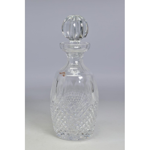 480 - A WATERFORD CRYSTAL COLLEEN SPIRIT DECANTER, stamped to side, height with stopper 26cm