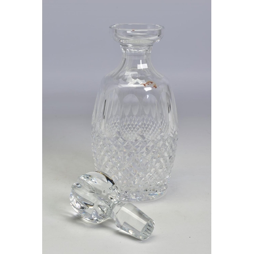 480 - A WATERFORD CRYSTAL COLLEEN SPIRIT DECANTER, stamped to side, height with stopper 26cm