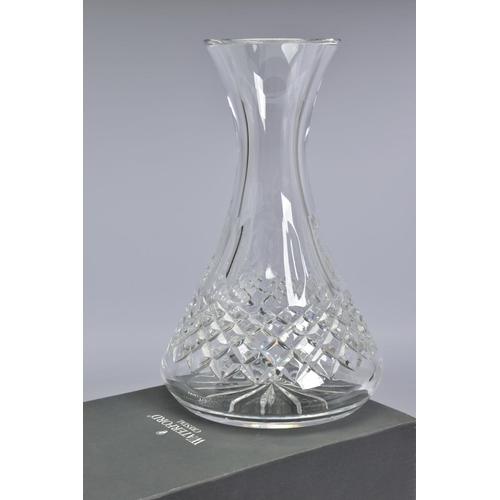 481 - A BOXED WATERFORD CRYSTAL COLLEEN CARAFE, stamped to base, height 23cm