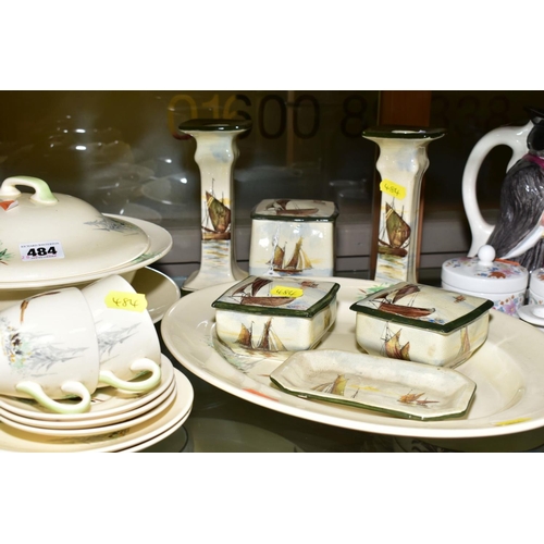 484 - ROYAL DOULTON  'THE COPPICE' PART DINNER WARES, D5803, to include two tureens, two coffee pots (miss... 