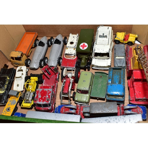 495 - A QUANTITY OF ASSORTED UNBOXED PLAYWORN DIECAST VEHICLES, to include Corgi toys, Chipperfields Circu... 