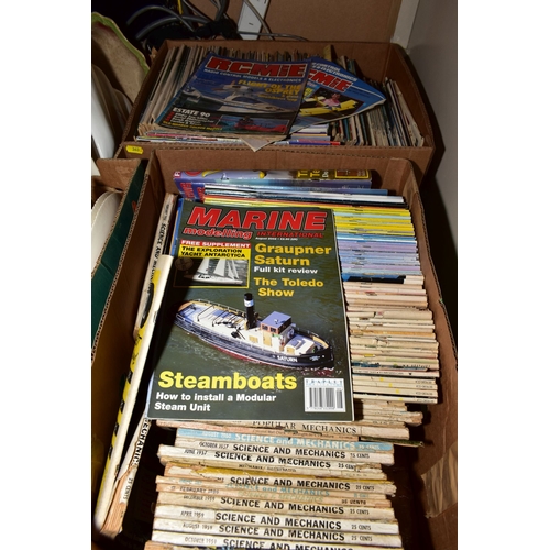 363A - TWO BOXES OF MAGAZINES, including 1950's 'Science and Mechanics' model building etc (2 boxes and loo... 