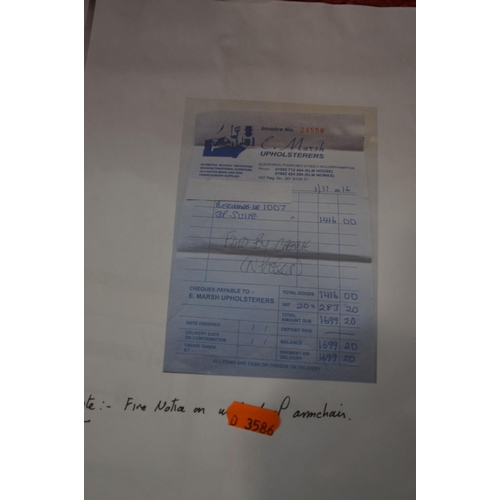 1306 - A GEORGIAN RED UPHOLSTERED THREE PIECE LOUNGE SUITE, re-upholstered in 2016, comprising a two seater... 