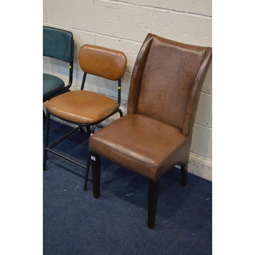 1339 - SIX VARIOUS MODERN DINING CHAIRS, of various colours and styles