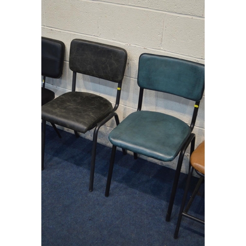1339 - SIX VARIOUS MODERN DINING CHAIRS, of various colours and styles