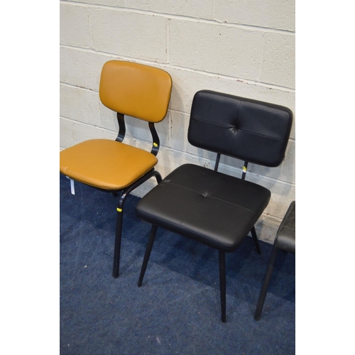 1339 - SIX VARIOUS MODERN DINING CHAIRS, of various colours and styles