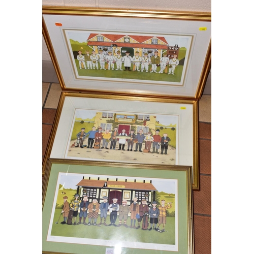 482 - LINDA JANE SMITH (BRITISH CONTEMPORARY), three signed limited edition prints, 'The Nineteenth Hole' ... 