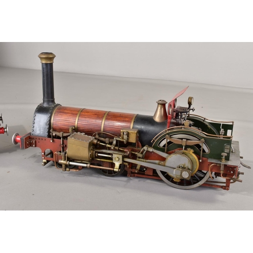 1 - A 5'' (127MM) GAUGE LIVE STEAM MODEL OF A CRAMPTON 4-2-0 LOCOMOTIVE AND TENDER, handbuilt well engin... 