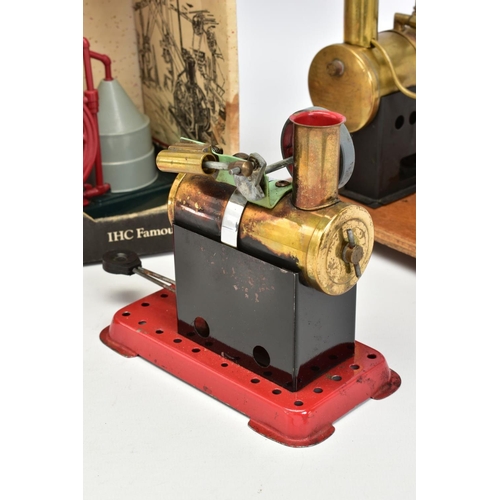 11 - AN UNBOXED MERSEY MODEL CO LTD MODEL L LIVE STEAM ENGINE, not tested, horizontal brass boiler drivin... 