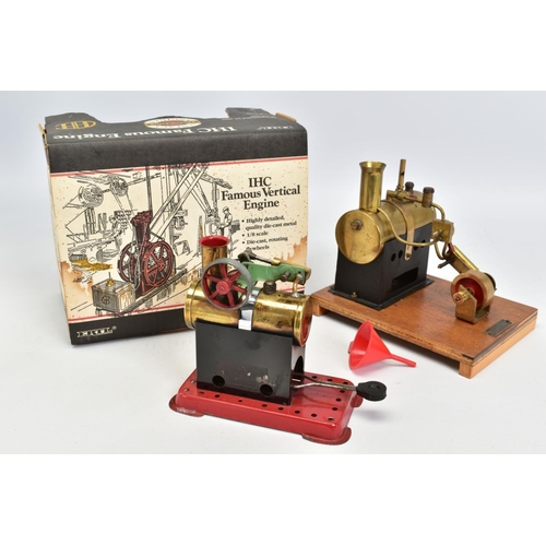 11 - AN UNBOXED MERSEY MODEL CO LTD MODEL L LIVE STEAM ENGINE, not tested, horizontal brass boiler drivin... 