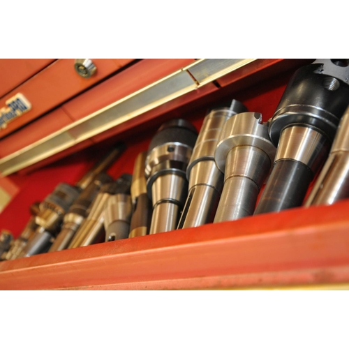 124 - A SUPERLINE PRO MECHANICS TOOL CHEST, with eight drawers full of milling Machine tools and cutters