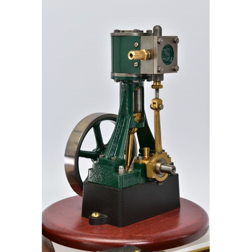 19 - A STUART TURNER HORIZONTAL SINGLE CYLINDER LIVE STEAM ENGINE, not tested, diameter of flywheel appro... 