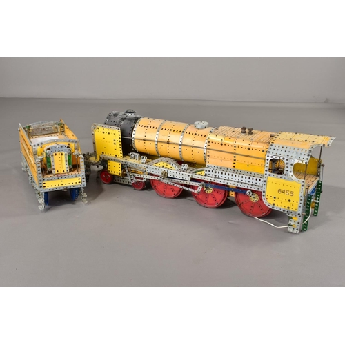 A BATTERY POWERED MECCANO MODEL OF AN L.M.S. ROYAL SCOT CLASS LOCOMOTIVE  AND TENDER, not tested, app