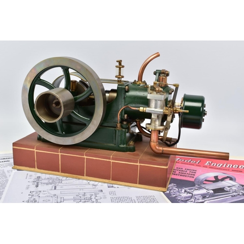 20 - A CENTAUR GAS MODEL HORIZONTAL STATIONARY ENGINE, not tested,  fitted with ignition coil and carbure... 