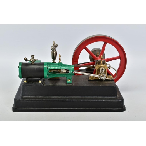 21 - A BIOFIX HORIZONTAL SINGLE CYLINDER LIVE STEAM ENGINE, not tested, diameter of flywheel approximatel... 