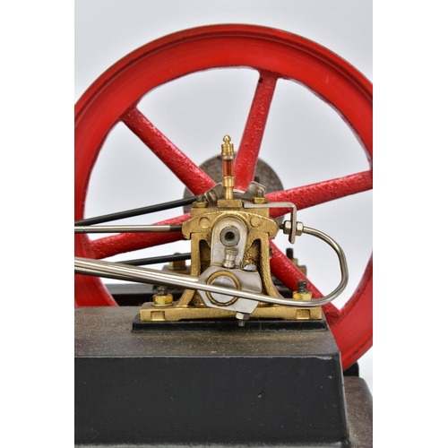 21 - A BIOFIX HORIZONTAL SINGLE CYLINDER LIVE STEAM ENGINE, not tested, diameter of flywheel approximatel... 