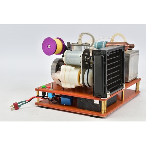 26 - A NIKKO VERTICAL SINGLE CYLINDER WATER COOLED ENGINE, with radiator, fan, circulating pump and dynam... 