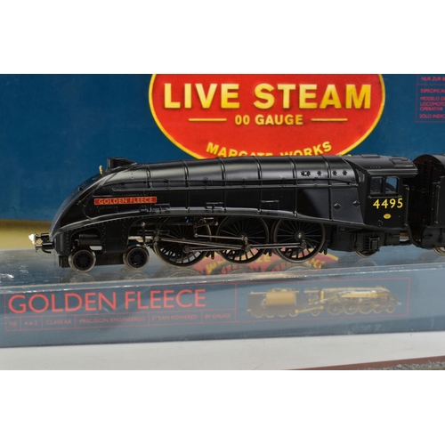 36 - A BOXED HORNBY RAILWAYS OO GAUGE LIVE STEAM LOCOMOTIVE AND TENDER, A4 Class 'Golden Fleece' No.4495,... 