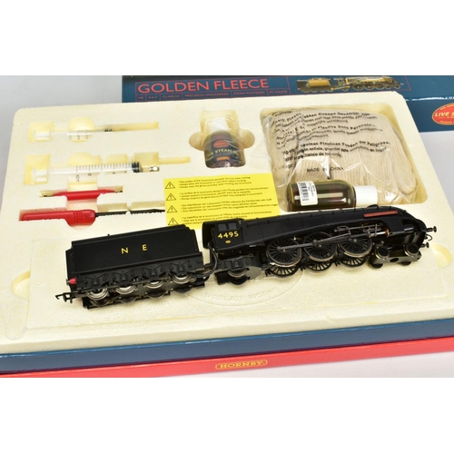 36 - A BOXED HORNBY RAILWAYS OO GAUGE LIVE STEAM LOCOMOTIVE AND TENDER, A4 Class 'Golden Fleece' No.4495,... 