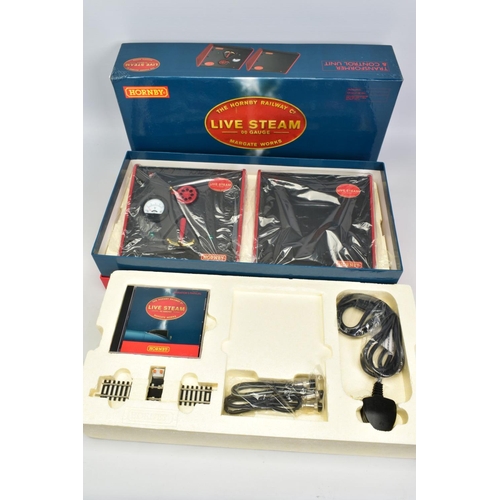 38 - A BOXED HORNBY RAILWAYS LIVE STEAM TRANSFORMER AND CONTROL UNIT, No.R8205, not tested, X5039 transfo... 