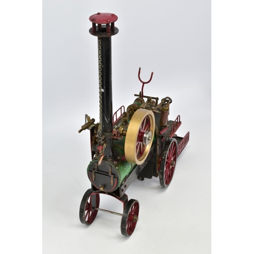 40 - A SCRATCHBUILT LIVE STEAM MODEL OF A PORTABLE/AGRICULTURAL STEAM ENGINE, not tested, copper boiler, ... 