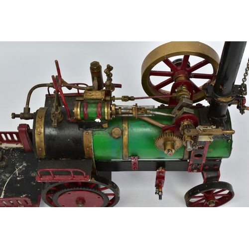 40 - A SCRATCHBUILT LIVE STEAM MODEL OF A PORTABLE/AGRICULTURAL STEAM ENGINE, not tested, copper boiler, ... 