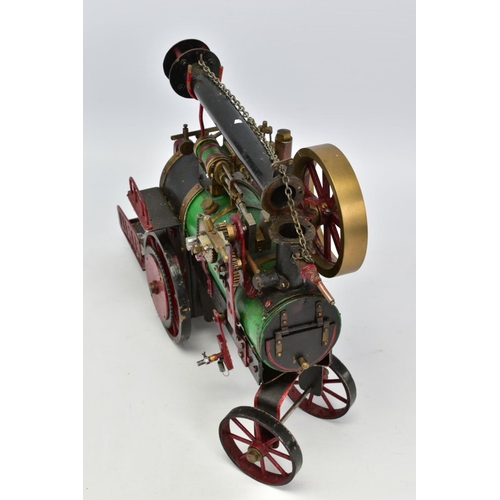 40 - A SCRATCHBUILT LIVE STEAM MODEL OF A PORTABLE/AGRICULTURAL STEAM ENGINE, not tested, copper boiler, ... 