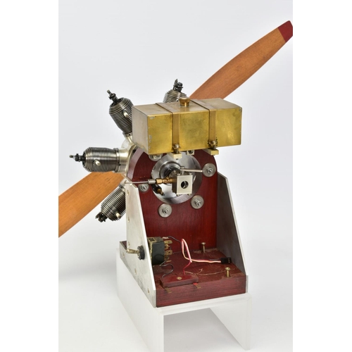 48 - A HANDBUILT MODEL SEVEN CYLINDER RADIAL AIRCRAFT ENGINE, not tested, constructed and finished to a v... 