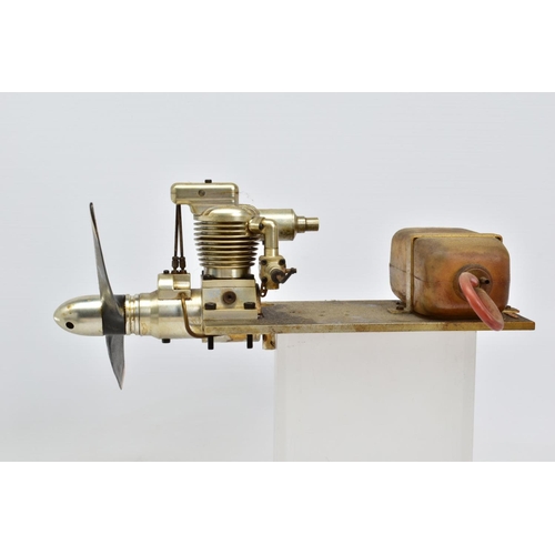 54 - A HANDBUILT MODEL VERTICAL SINGLE CYLINDER AIRCRAFT ENGINE, not tested, constructed and finished to ... 