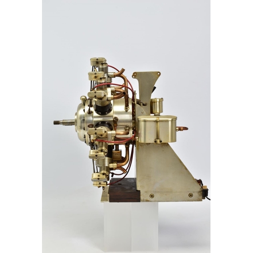 56 - A HANDBUILT MODEL SEVEN CYLINDER RADIAL AIRCRAFT ENGINE, not tested, constructed and finished to a v... 