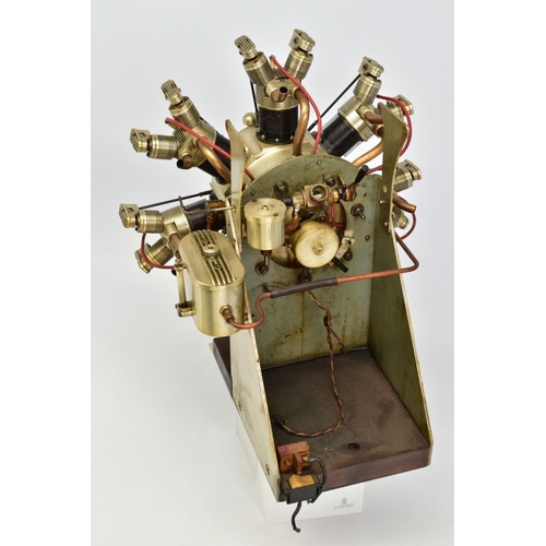 56 - A HANDBUILT MODEL SEVEN CYLINDER RADIAL AIRCRAFT ENGINE, not tested, constructed and finished to a v... 