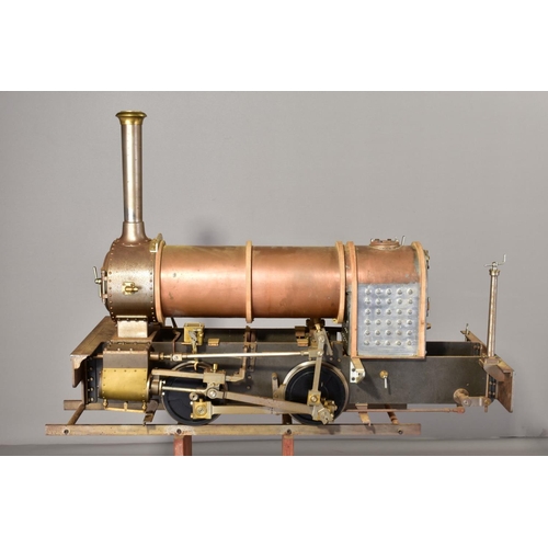 61 - A HANDBUILT 1/8 SCALE 7 1/4 INCH (184MM) GAUGE PART CONSTRUCTED LIVE STEAM MODEL OF AN 0-4-0 LOCOMOT... 