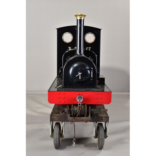 62 - A HANDBUILT 1/8 SCALE 7 1/4 INCH (184MM) GAUGE LIVE STEAM MODEL OF A HUNSLET 0-4-0 SADDLE TANK LOCOM... 