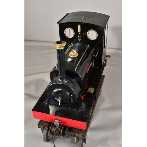 62 - A HANDBUILT 1/8 SCALE 7 1/4 INCH (184MM) GAUGE LIVE STEAM MODEL OF A HUNSLET 0-4-0 SADDLE TANK LOCOM... 