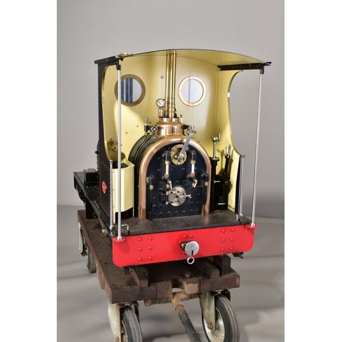 62 - A HANDBUILT 1/8 SCALE 7 1/4 INCH (184MM) GAUGE LIVE STEAM MODEL OF A HUNSLET 0-4-0 SADDLE TANK LOCOM... 