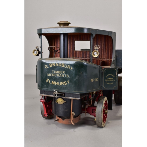 63 - A HANDBUILT 2 INCH SCALE LIVE STEAM MODEL OF A CLAYTON UNDERTYPE ARTICULATED STEAM WAGON, not tested... 