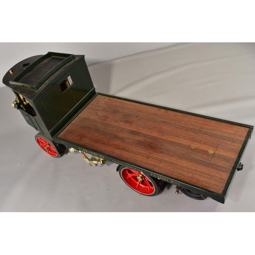 64 - A HANDBUILT 3 INCH SCALE LIVE STEAM MODEL OF AN ATKINSON 6 TON UNDERTYPE STEAM WAGON, not tested, co... 