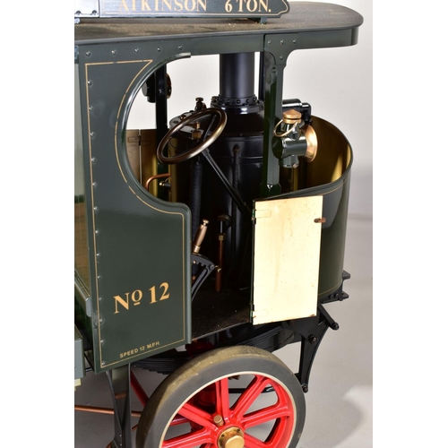 64 - A HANDBUILT 3 INCH SCALE LIVE STEAM MODEL OF AN ATKINSON 6 TON UNDERTYPE STEAM WAGON, not tested, co... 