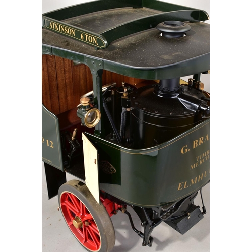 64 - A HANDBUILT 3 INCH SCALE LIVE STEAM MODEL OF AN ATKINSON 6 TON UNDERTYPE STEAM WAGON, not tested, co... 