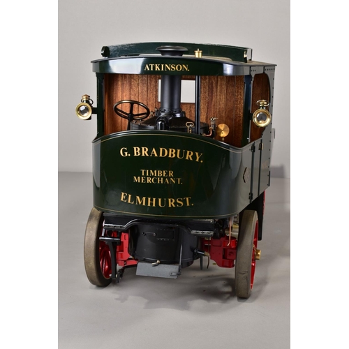 64 - A HANDBUILT 3 INCH SCALE LIVE STEAM MODEL OF AN ATKINSON 6 TON UNDERTYPE STEAM WAGON, not tested, co... 