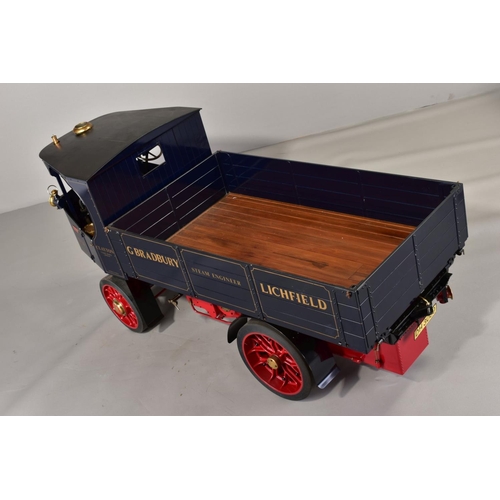 65 - A HANDBUILT 3 INCH SCALE LIVE STEAM MODEL OF A CLAYTON UNDERTYPE STEAM WAGON, 'Ruth', not tested, co... 