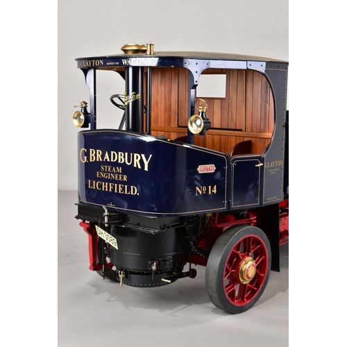 65 - A HANDBUILT 3 INCH SCALE LIVE STEAM MODEL OF A CLAYTON UNDERTYPE STEAM WAGON, 'Ruth', not tested, co... 