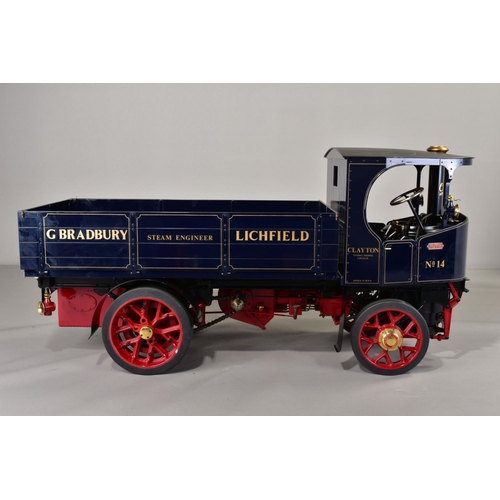 65 - A HANDBUILT 3 INCH SCALE LIVE STEAM MODEL OF A CLAYTON UNDERTYPE STEAM WAGON, 'Ruth', not tested, co... 