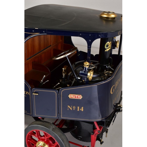 65 - A HANDBUILT 3 INCH SCALE LIVE STEAM MODEL OF A CLAYTON UNDERTYPE STEAM WAGON, 'Ruth', not tested, co... 