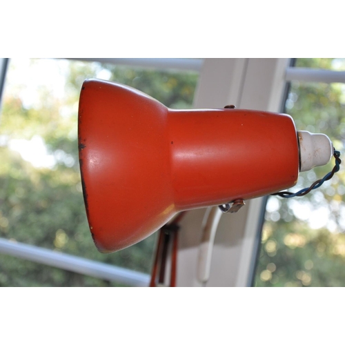 93 - A GEORGE CARWARDINE FOR ANGLEPOISE LAMP, in red